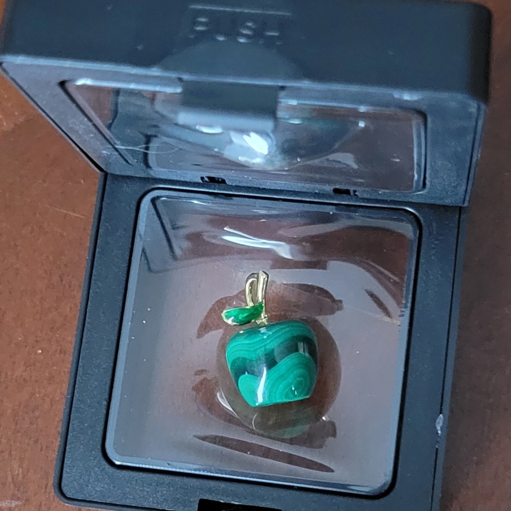 Malachite Apple Pendant-Think Of The Teachers, They Deal With Your Kids!
